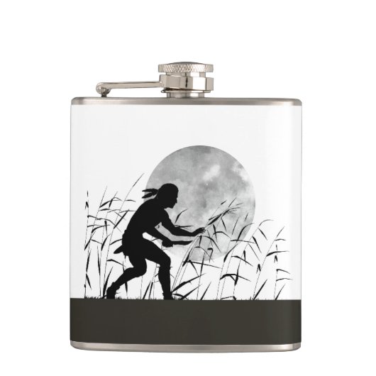 Indianerischer Vinyl Wrapped Flask Flachmann (Vorderseite)