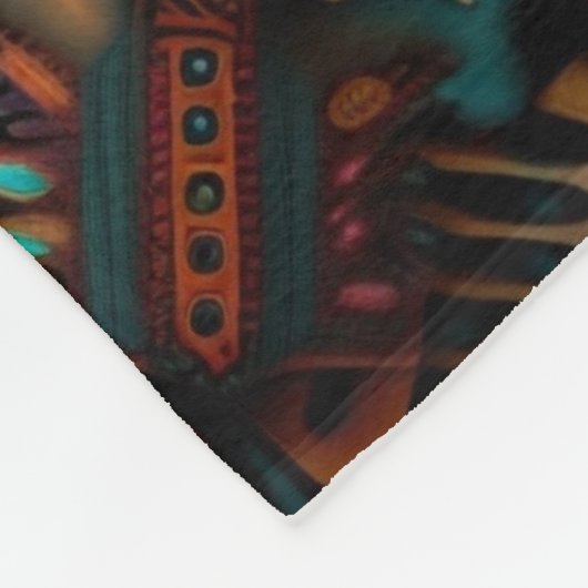 Indianerisches amerikanisch Inspiriertes Abstrakte Fleecedecke (Ecke)