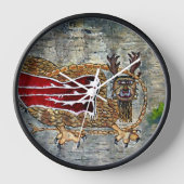Indianerisches amerikanisches Design an der Wand d Uhr (Vorderseite)