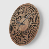 Indianerisches Design 2 Große Wanduhr (Winkel)