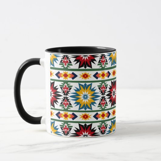 Indianerisches Design - Vibranntes Muster der Ster Tasse (Links)