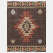 Indianerisches Geometrie-Muster Fleecedecke (Vorderseite)