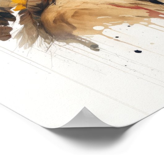 Indianerisches Kunstdruckposter Poster (Ecke)