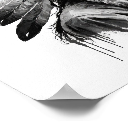 Indianerisches Kunstdruckposter Poster (Ecke)