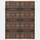 Indianerisches Muster Boho Culture Abstrakt Arts Fleecedecke (Vorderseite)
