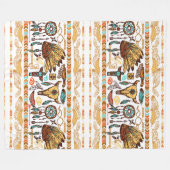 Indianerisches Muster Fleecedecke (Vorderseite (Horizontal))