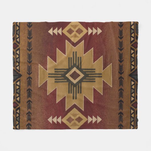 Indianerisches Muster Fleecedecke (Vorderseite (Horizontal))
