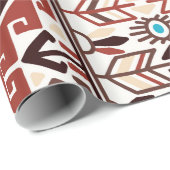 Indianerisches Muster Geschenkpapier (Rolleneckpunkt)