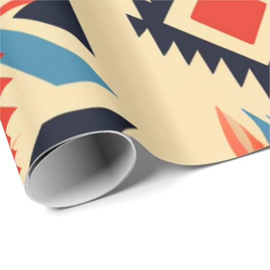 Indianerisches Muster Geschenkpapier (Rolleneckpunkt)