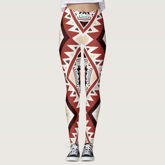 Indianerisches Muster Leggings (Vorderseite)