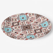 Indianerisches Muster Pappteller (Schrägansicht)