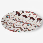 Indianerisches Muster Pappteller (Schrägansicht)