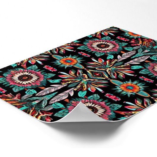 Indianerisches Muster Poster (Ecke)