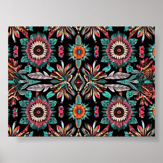 Indianerisches Muster Poster (Vorne)