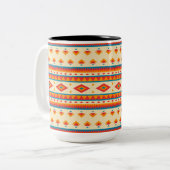 Indianerisches Muster Zweifarbige Tasse (Vorderseite Links)