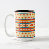 Indianerisches Muster Zweifarbige Tasse (Links)