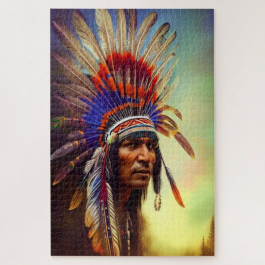 Indianerisches Ojibwe-Puzzle Puzzle (Vertikal)