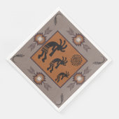 Indianerisches Party Kokopelli Napkins Serviette (Ecke)