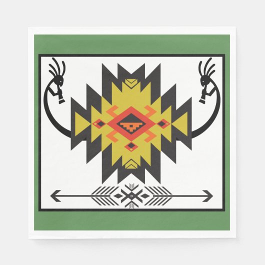 Indianerisches Party Kokopelli Party Serviette (Vorderseite)