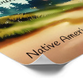 Indianerisches Sprichwort hören Sie dem Wind zu Poster (Ecke)