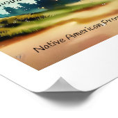 Indianerisches Sprichwort hören Sie dem Wind zu Poster (Ecke)