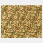 Indianerisches Stammesgewebe I + Ihre Ideen Fleecedecke (Vorderseite (Horizontal))