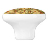 Indianerisches Stammesgewebe I + Ihre Ideen Keramikknauf (Seitenansicht)