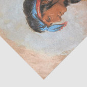 Indianerisches Vintages Malermotiv Seidenpapier (Ausschnitt)