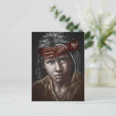 Indianerjunge 2004 zeichnend Postkarte (Stehend Vorderseite)