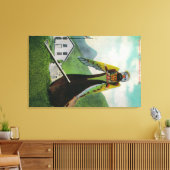 Indianerkanone mit Figurehead in AlaskaStaat Leinwanddruck (Insitu (Wohnzimmer))