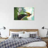 Indianerkanone mit Figurehead in AlaskaStaat Leinwanddruck (Insitu (Schlafzimmer))