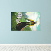 Indianerkanone mit Figurehead in AlaskaStaat Leinwanddruck (Insitu (Holzboden))