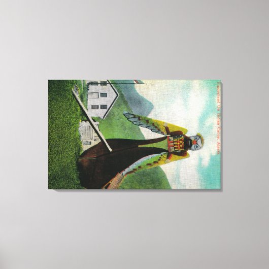 Indianerkanone mit Figurehead in AlaskaStaat Leinwanddruck (Vorderseite)