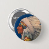 Indianerkopf Button (Vorne & Hinten)