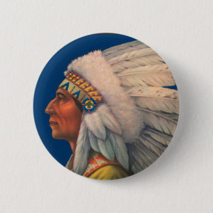 Indianerkopf Button