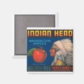 Indianerkopf Magnet (Vorderseite/Rückseite)
