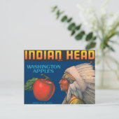 Indianerkopf Postkarte (Stehend Vorderseite)