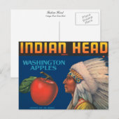 Indianerkopf Postkarte (Vorne/Hinten)