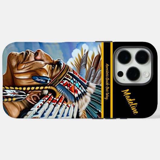 IndianerkriegerGazes Case-Mate iPhone Hülle (Rückseite (Horizontal))