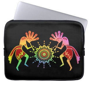 Indianerkultur - Sonnentanz Kokopelli 4 Laptopschutzhülle