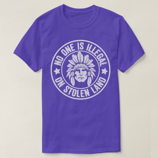 Indianerland und kein illegales Land T-Shirt (Design vorne)