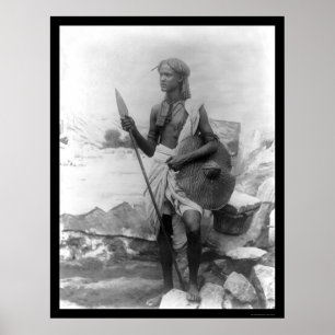 Indianerländer und Speer Sudan Afrika 1920 Poster