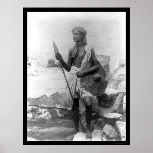 Indianerländer und Speer Sudan Afrika 1920 Poster (Vorne)