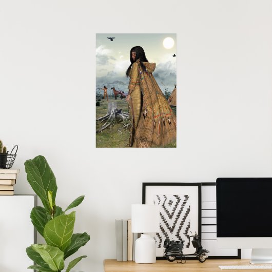 Indianerleben Poster (Heimbüro)