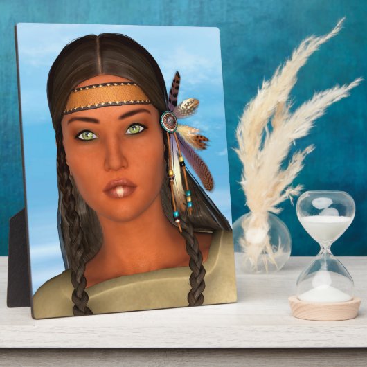 Indianermädchen Fotoplatte (Seite)