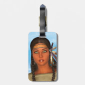 Indianermädchen Gepäckanhänger (Rückseite vertikal)