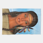 Indianermädchen Küchentuch (Horizontal)