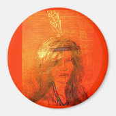 Indianermädchen Magnet (Vorne)