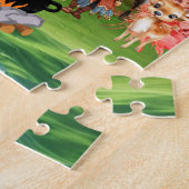 Indianermädchen mit Waldtieren Puzzle (Seite)