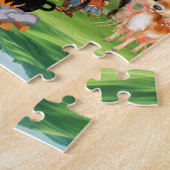 Indianermädchen mit Waldtieren Puzzle (Seite)